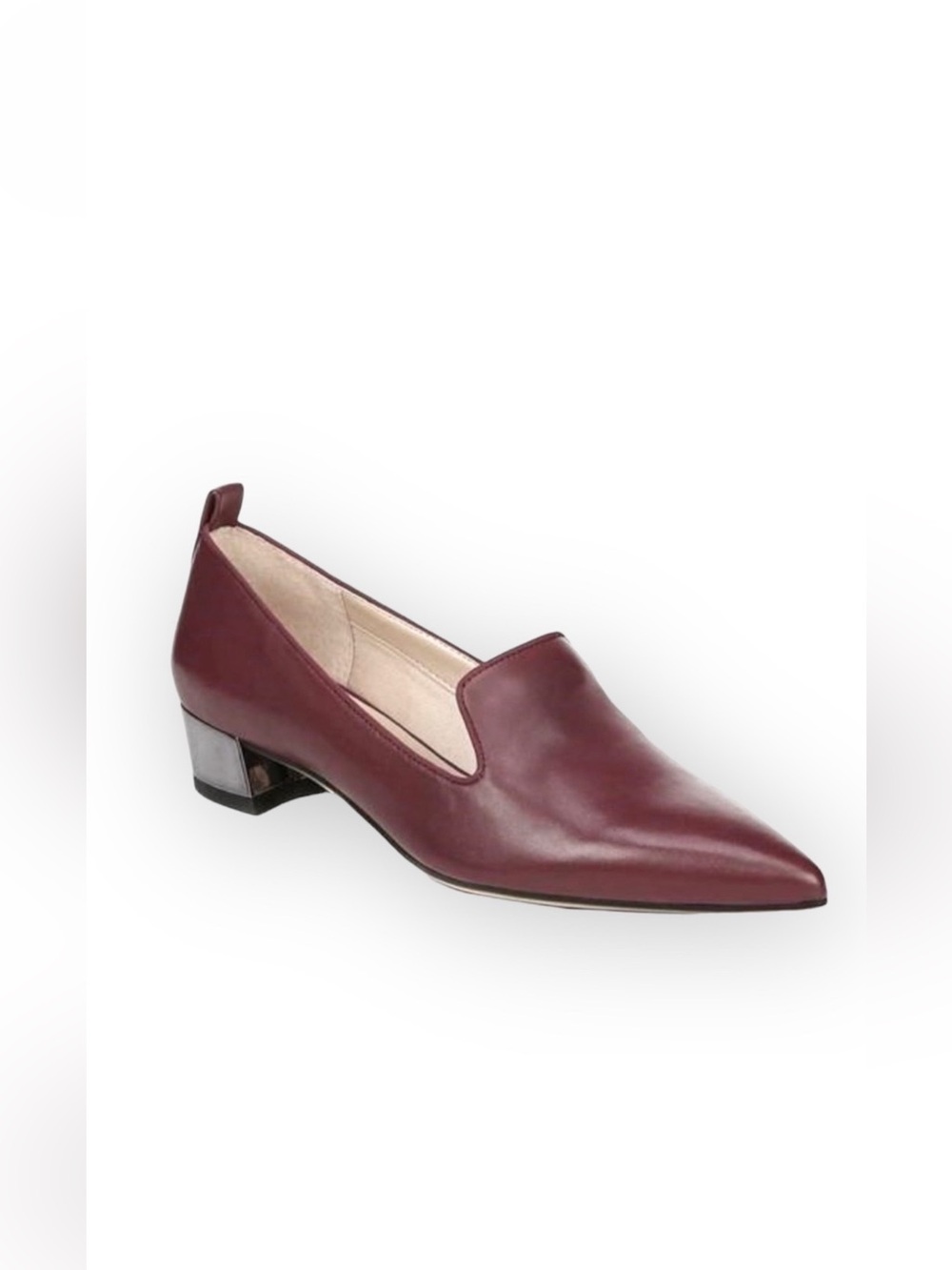 🛍️ NWTFranco Sarto Leather Loafer Pumps with Metallic Heel
